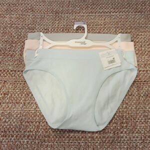 New Women's Seamless Hipster Ribbed Panties Pastels Size 1X New‎ With Tags